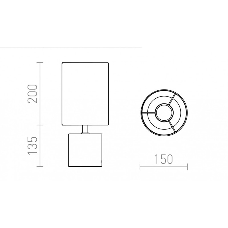 Lampe à poser CAMINO table avec blanc décor terazzo 230V LED E27 15W