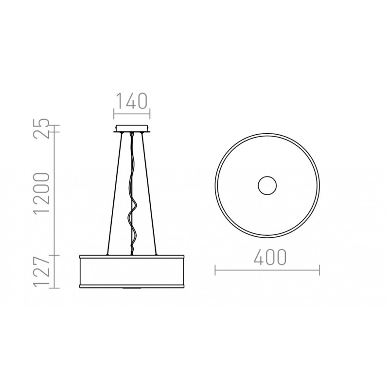 Luminaire CASSABLANCA 40 chrome 230V 2GX13 22+40W