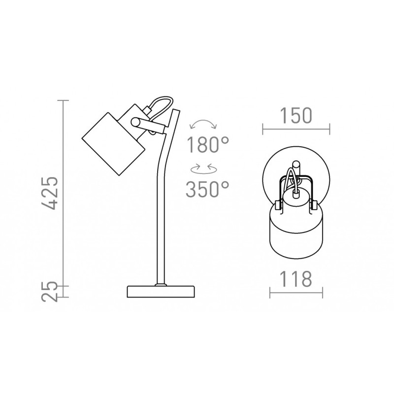 Lampe de table CELEIA table blanc mat nickel mat 230V LED E27 11W