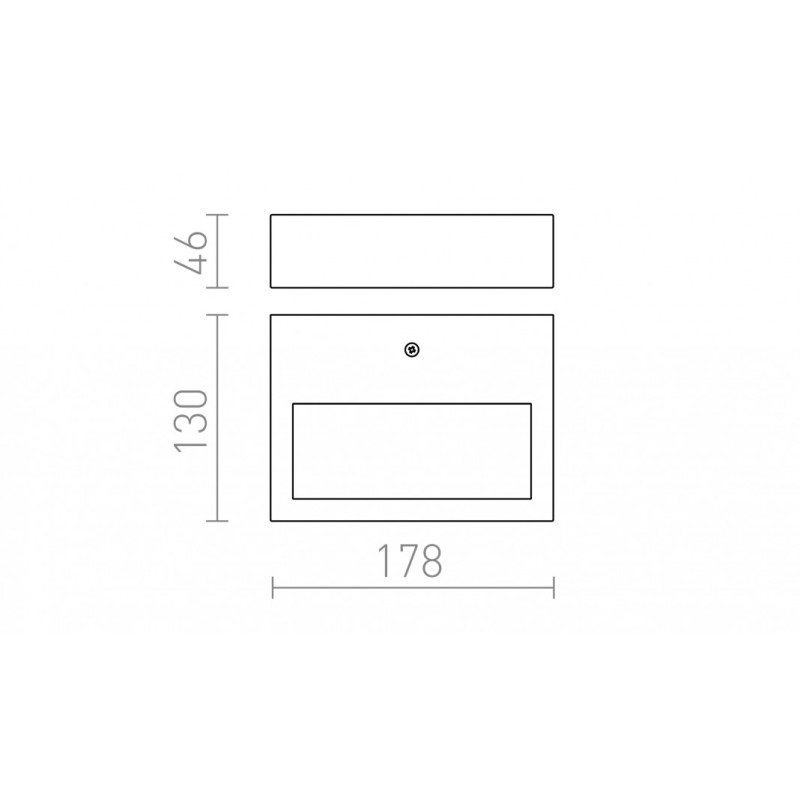 Applique LED murale CHLOE acier inoxydable 230V LED 9W IP65 3000K