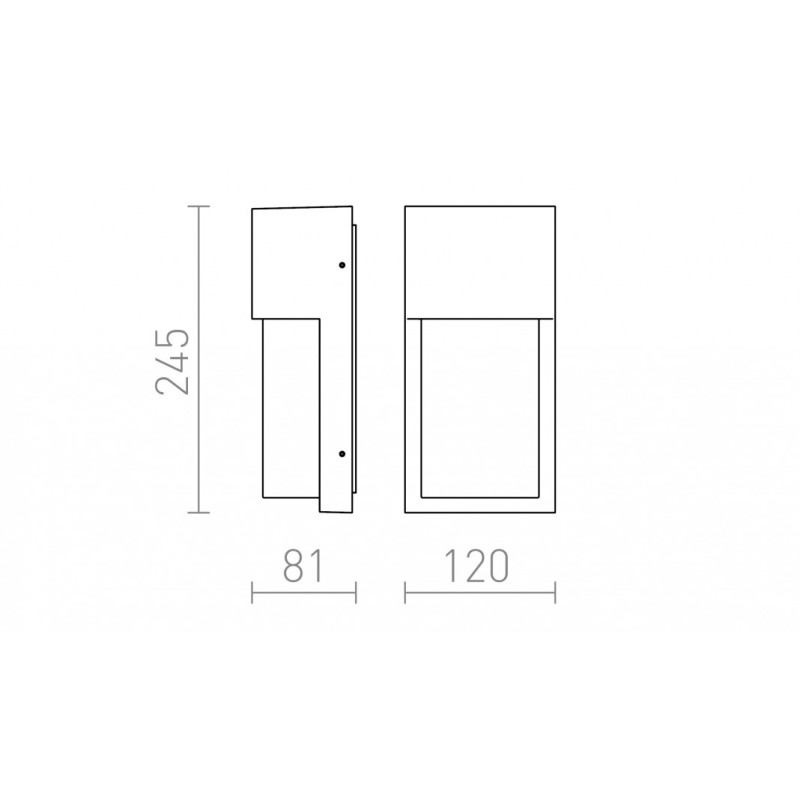 Applique murale d'extérieur CHICAGO gris anthracite 230V LED E27 11W IP44