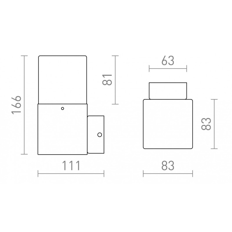 Applique d'extérieur murale CLYDE murale gris anthracite 230V LED E27 11W IP44