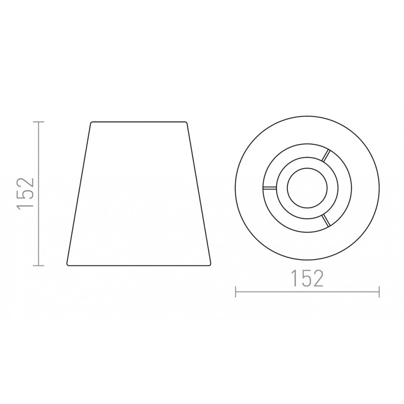 Abat-jour CONNY 15/15 Polycoton blanc/PVC blanc max. 28W