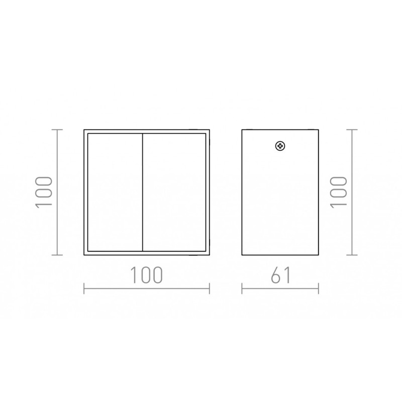 Luminaire DIDO murale blanc 230V/500mA LED 4.5W 3000K