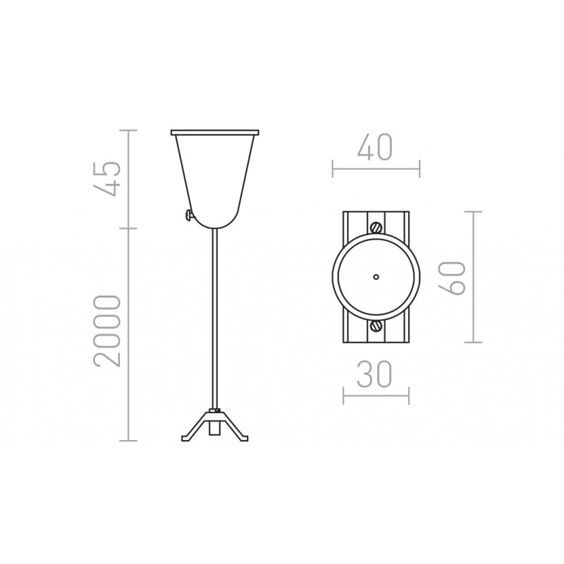 Suspension 1F 2m blanc