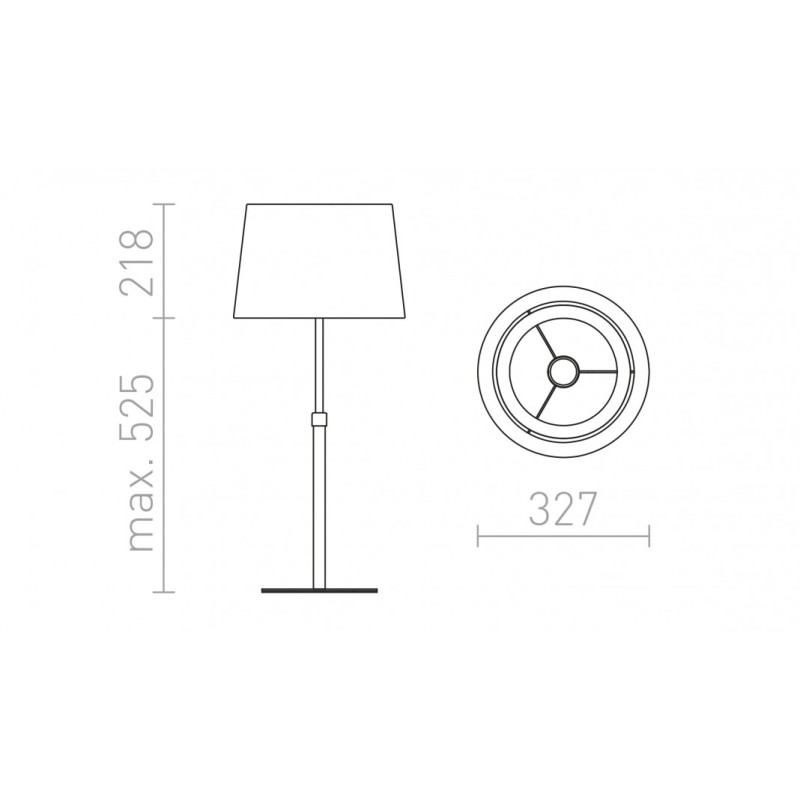 Lampe à poser ESPLANADE table noir transparent/blanc chrome 230V LED E27 15W