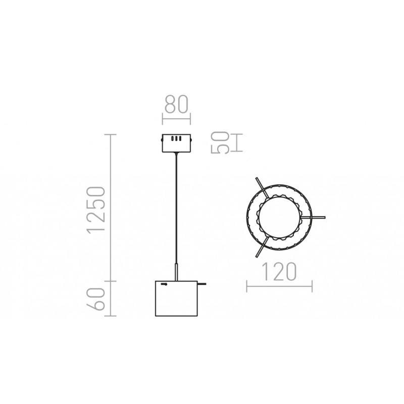 Suspension ESTRA I blanc verre clair 230V LED 5W 3000K