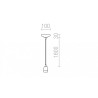 Suspension FABIO noir/blanc porcelaine 230V LED E27 15W