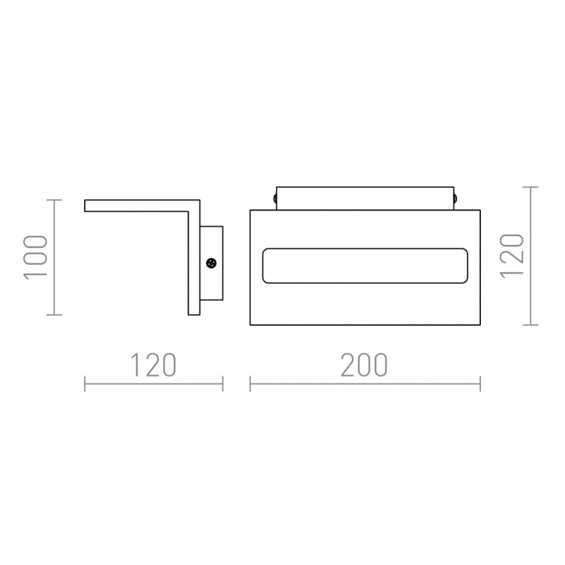 Applique LED murale FOND blanc 230V LED 12W 3000K