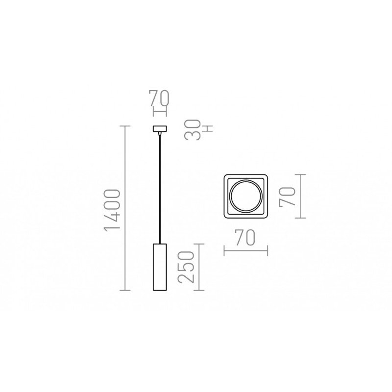 Suspension JACK RC plâtre 230V GU10 35W