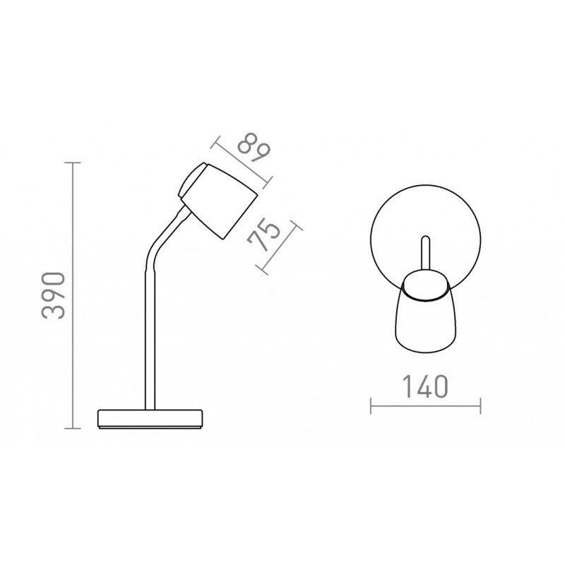 Lampe de table JOLI table noir 230V LED GU10 10W