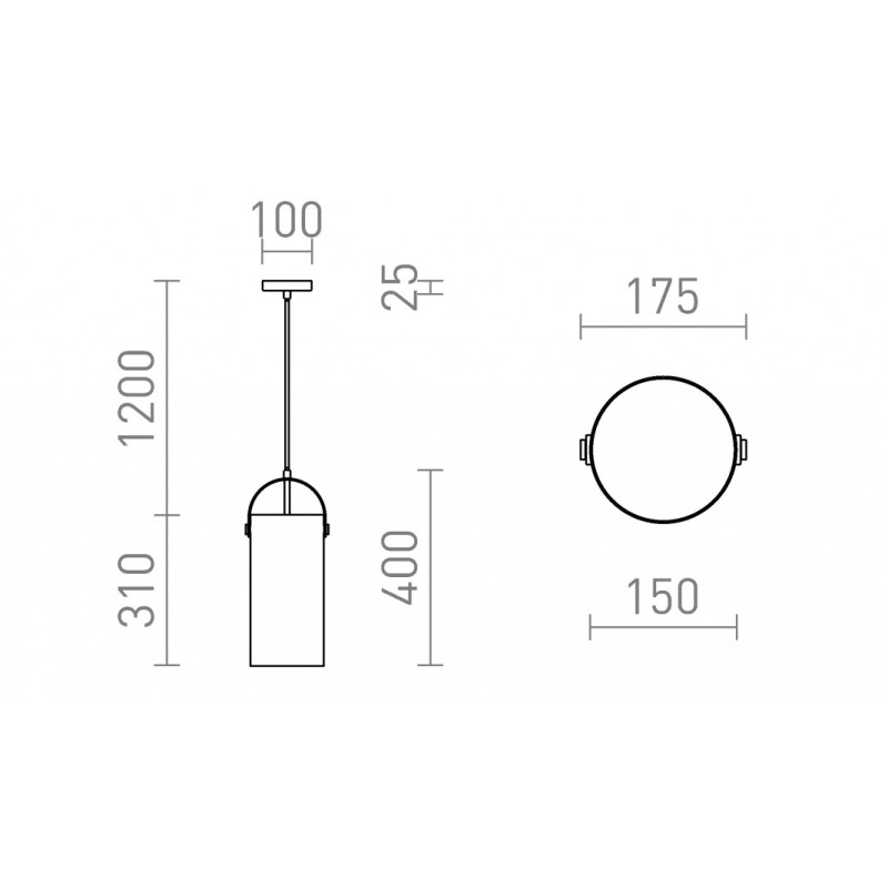 Suspension JULIETTA 31 verre opale coloré/noir 230V LED E27 15W