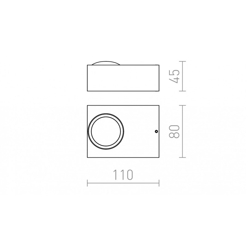 Applique LED murale KORSO I aluminium brossé 230V LED 5W 120° IP54 3000K