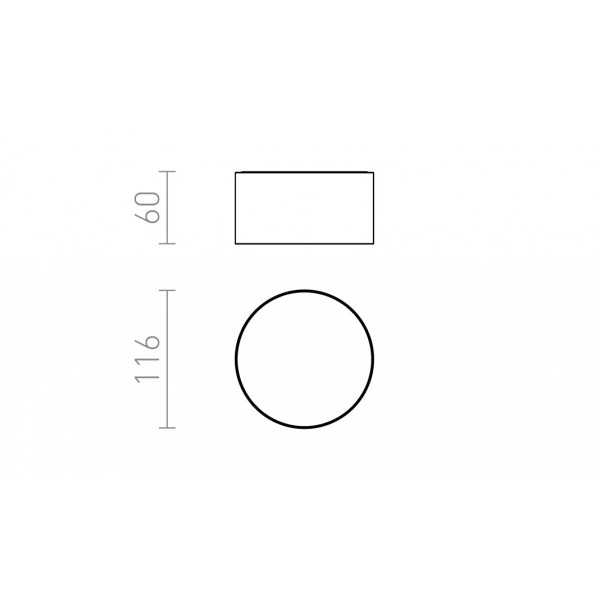 Plafonnier LED LARISA R 12 DIMM blanc 230V LED 10W 3000K