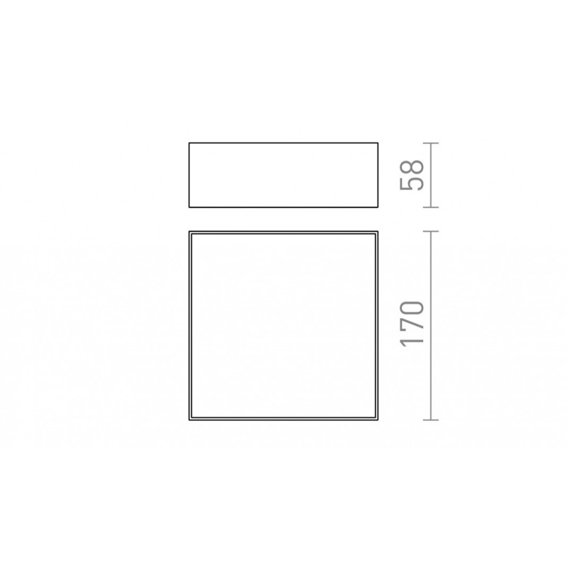 Plafonnier LED LARISA SQ 17 DIMM blanc 230V LED 15W 3000K