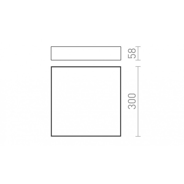 Plafonnier LED LARISA SQ 30 DIMM blanc 230V LED 30W 3000K