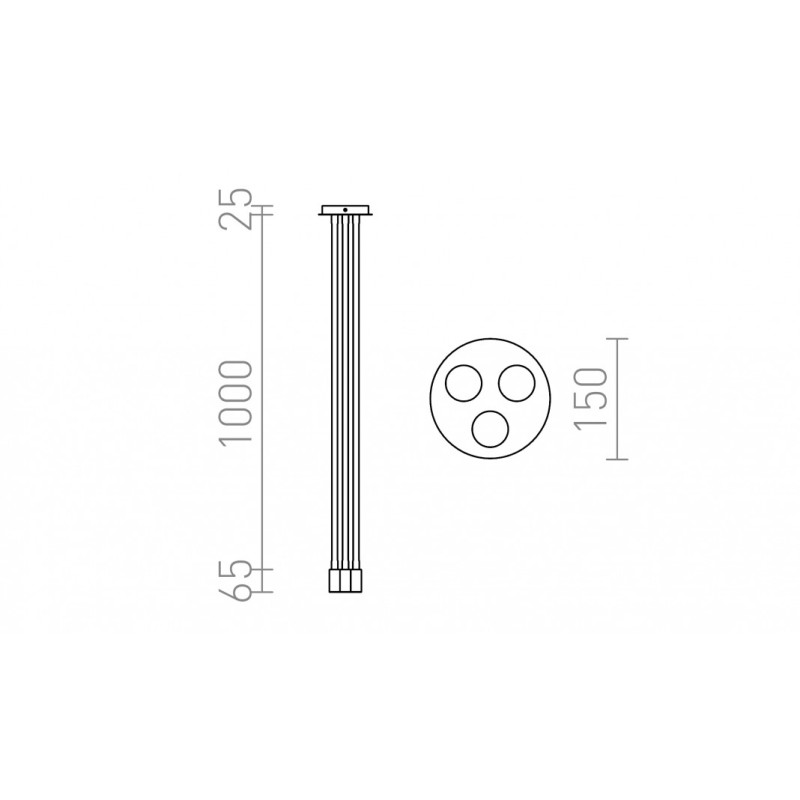 Suspension LOYD E27 III noir 230V LED E27 3x15W