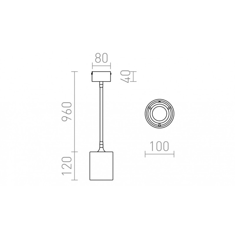 Suspension LED LOYD LED I noir nickel mat 230V LED 4.5W 3000K