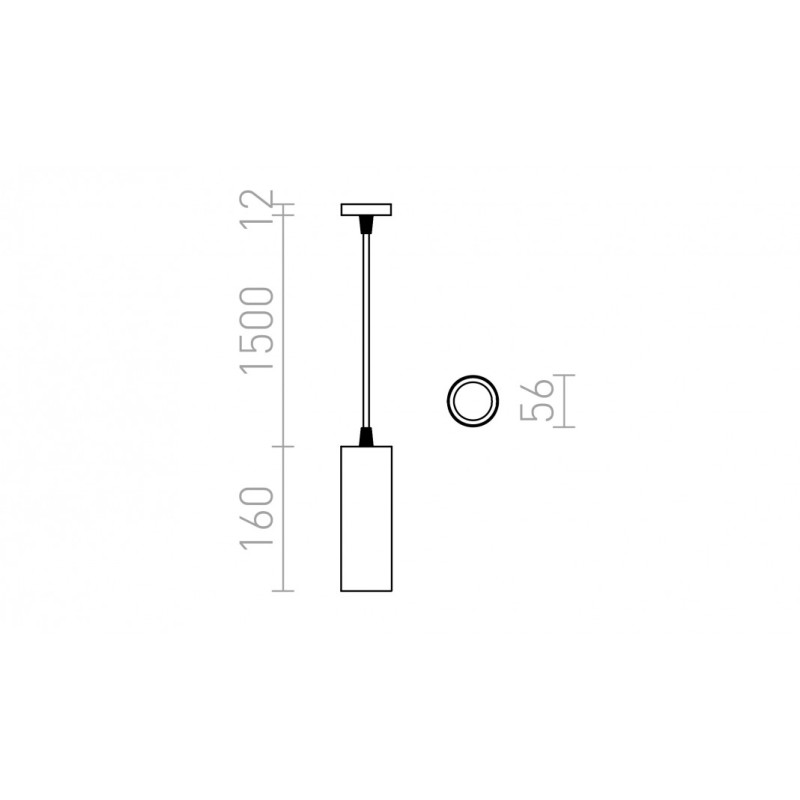 Spot LED suspendu MAVRO DIMM blanc 230V LED 12W 38° 3000K