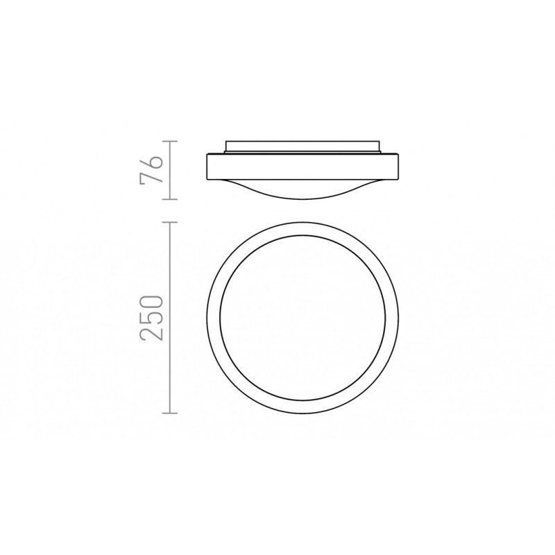 Applique LED MELISA 25 plafonnier aluminium 230V LED 12W 3000K