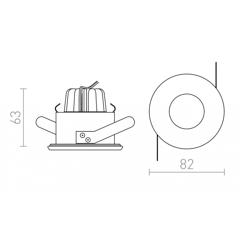 Diode LED MERGO R encastrable chrome 230V LED 6.5W IP44 3000K