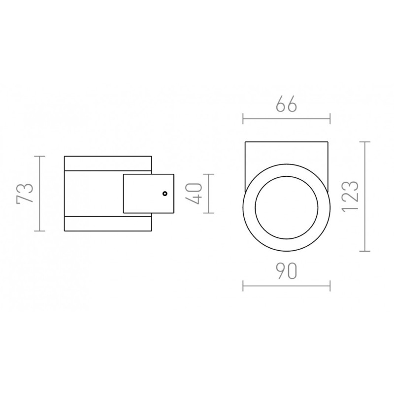 Applique murale MOIRE II aluminium 230V LED G9 5W IP54