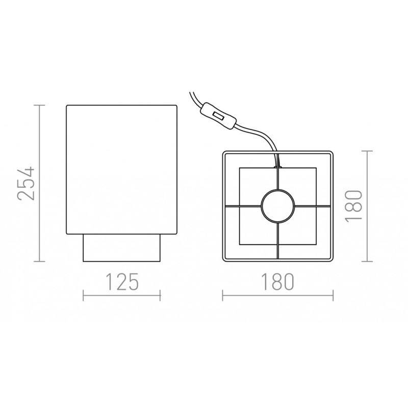 Lampe à poser MONACO table noir chrome 230V LED E27 15W