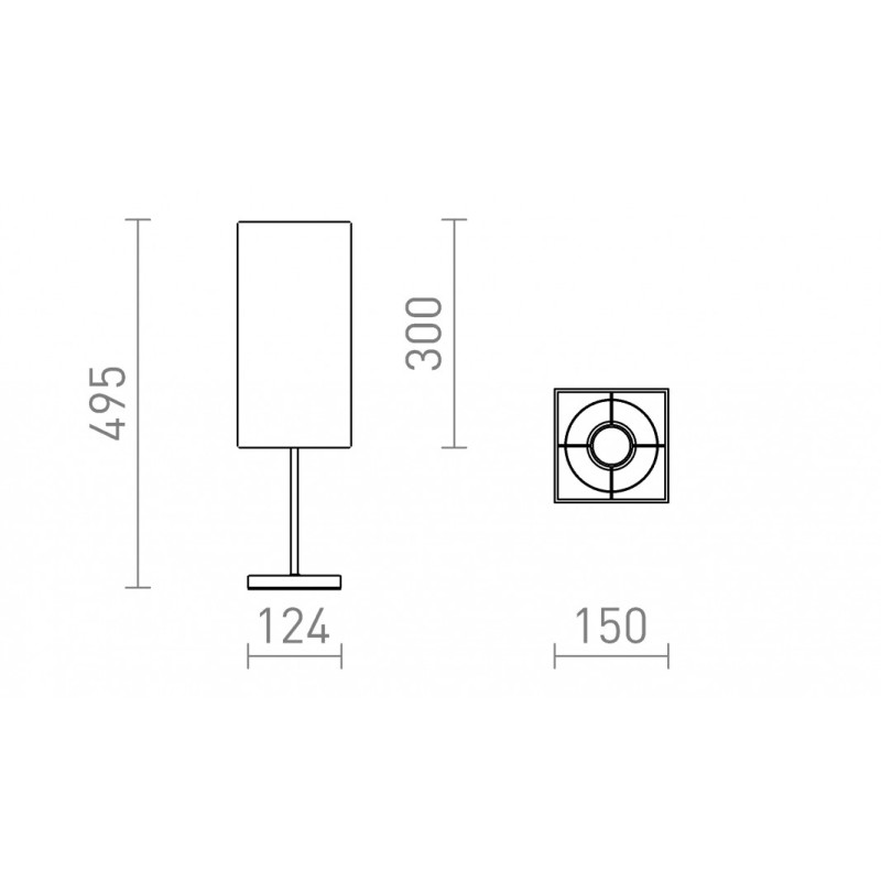 Lampe de table NYC/TEMPO 15/30 table Polycoton blanc/chrome 230V LED E27 15W