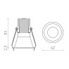 Luminaire LED encastrable OWEN DIMM encastrable blanc 230V LED 7W 45° IP54 3000K - 1800K