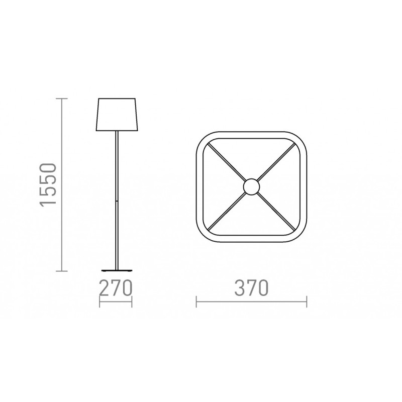 Lampadaire PERTH beige/blanc 230V LED E27 15W