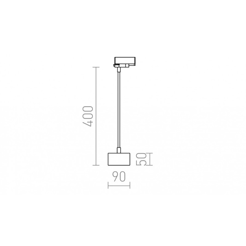 Lampe directionnelle PIXIE à col de cygne pour rail triphasé gris argent chrome 230V LED GX53 7W