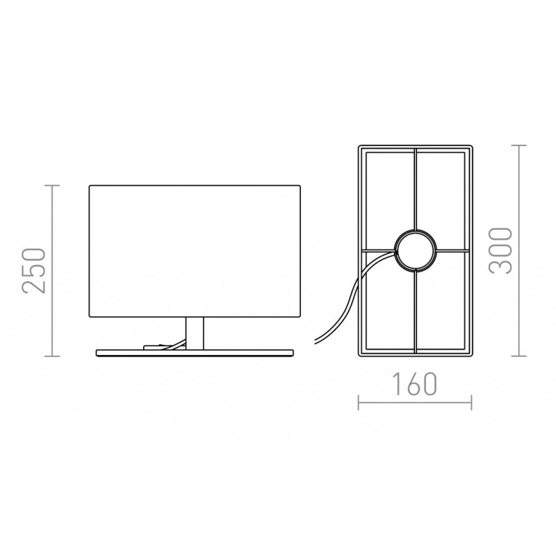 Lampe à poser PLAZA S table blanc chrome 230V LED E27 15W