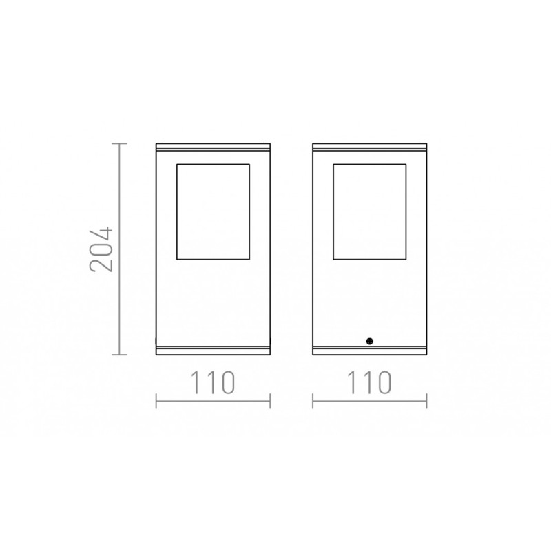 Luminaire d'extérieur PONDER 20 murale ou borne noir 230V LED E27 15W IP44