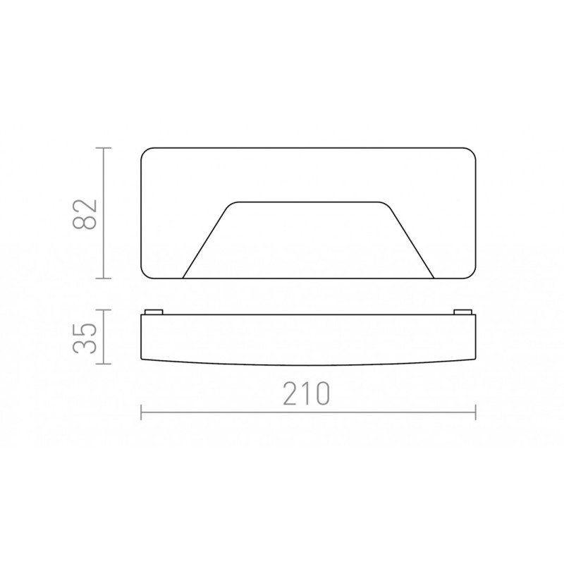 Applique LED murale RENO SQ INDR gris 230V LED 3W IP65 3000K