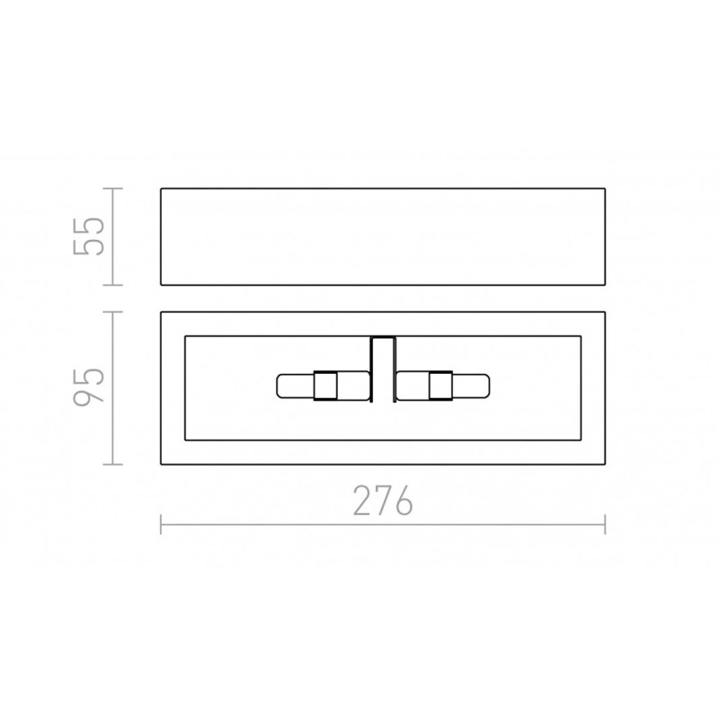 Applique murale WIM plâtre 230V LED G9 2x5W