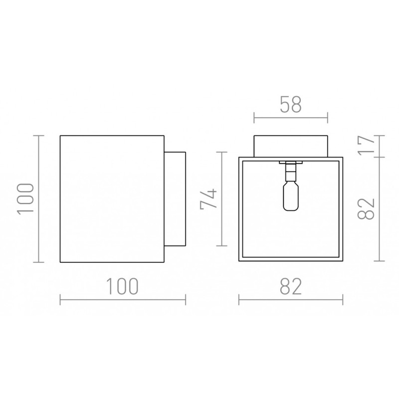 Applique murale TRIP SQ blanc mat 230V LED G9 5W