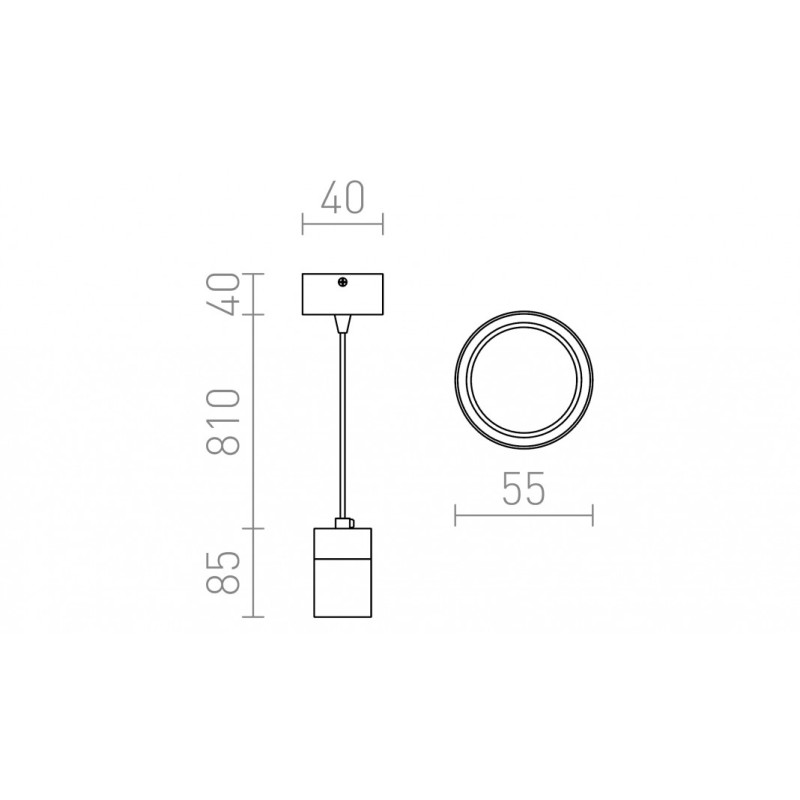 Suspension SVEN aluminium 230V GU10 9W