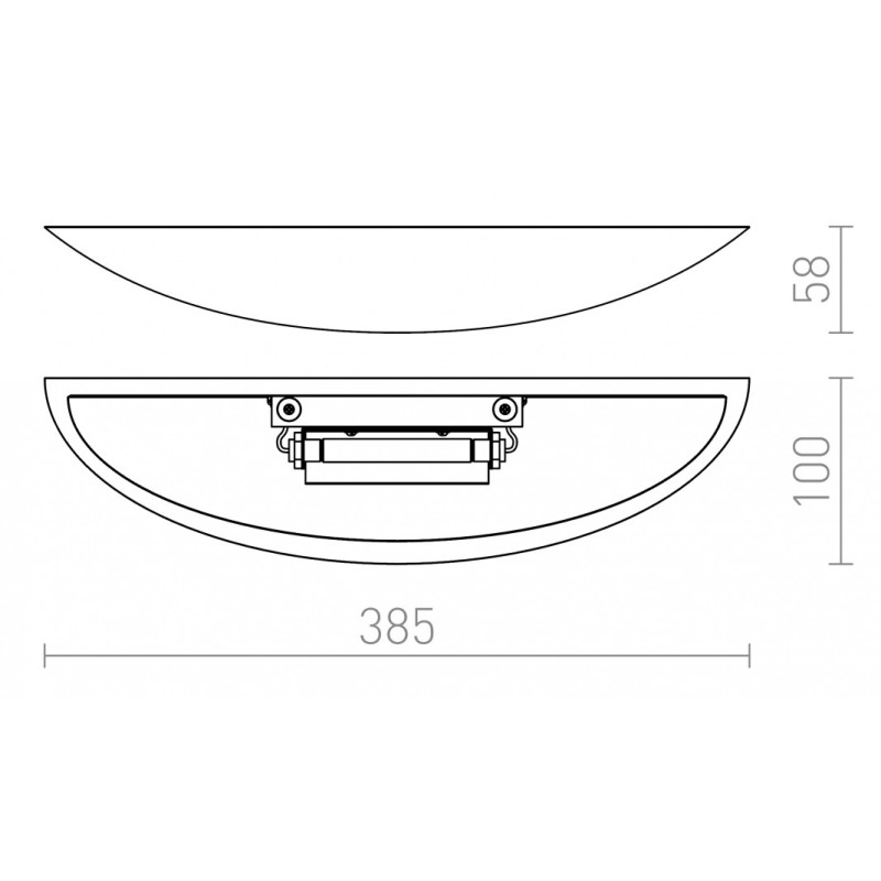 Applique murale SID plâtre 230V R7s 78mm 12W