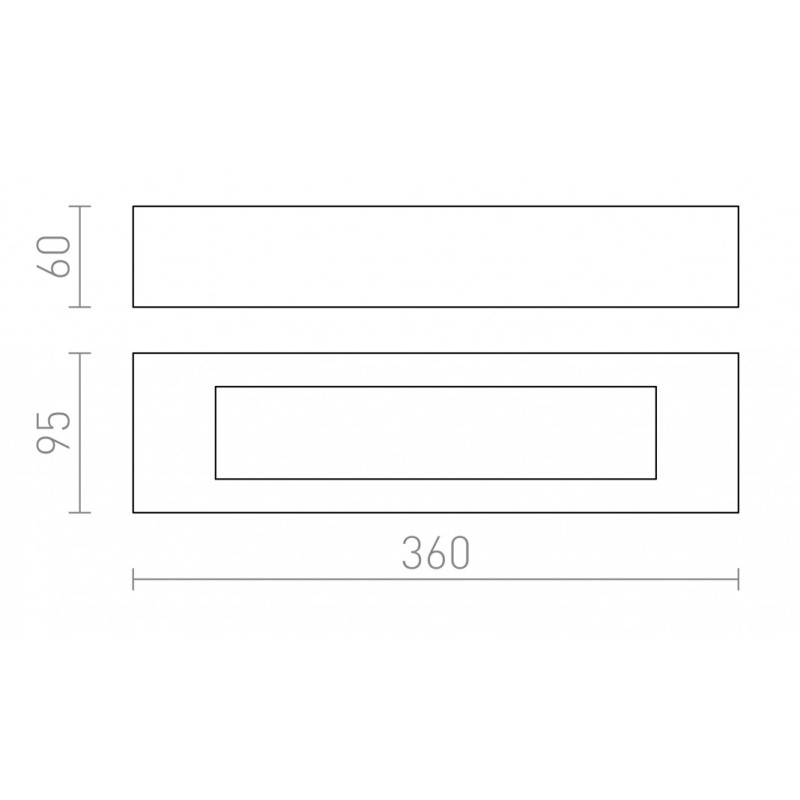 Applique murale ROLO 36 plâtre 230V LED E14 2x6W