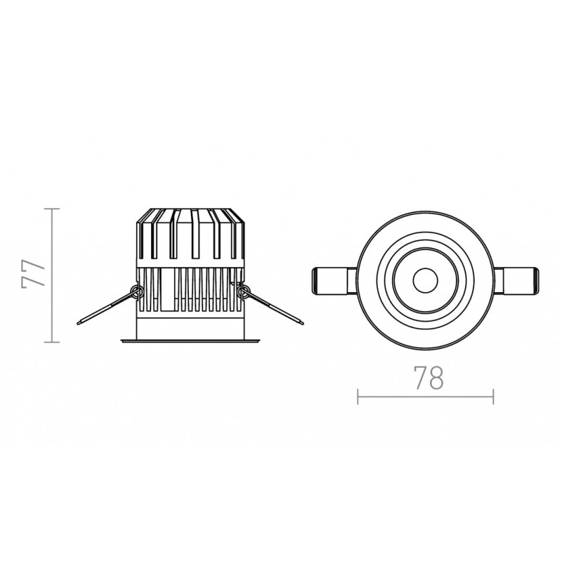 Spot RINO encastrable sans couvercle 230V LED 10W 36° IP65 3000K