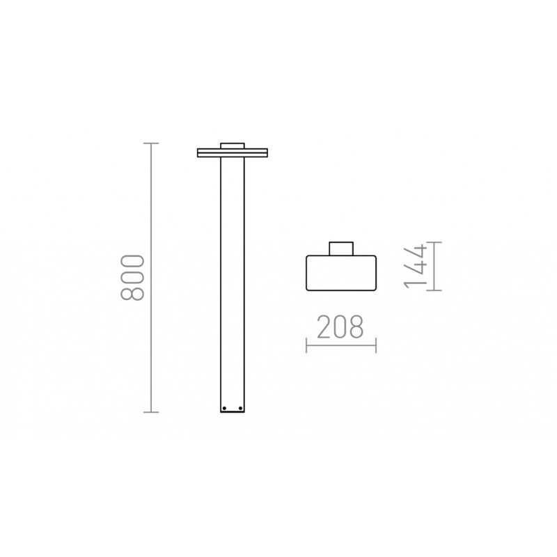 Lampadaire LED RINA lampadaire gris anthracite 230V LED 12W IP44 3000K