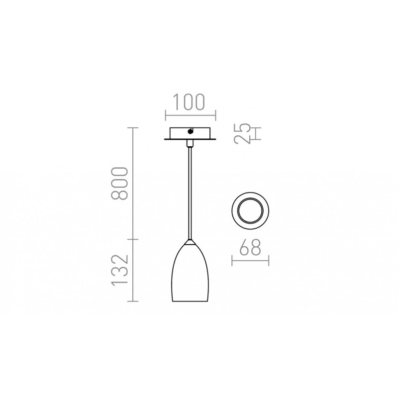 Suspension BABADES I nickel mat 230V GU10 35W