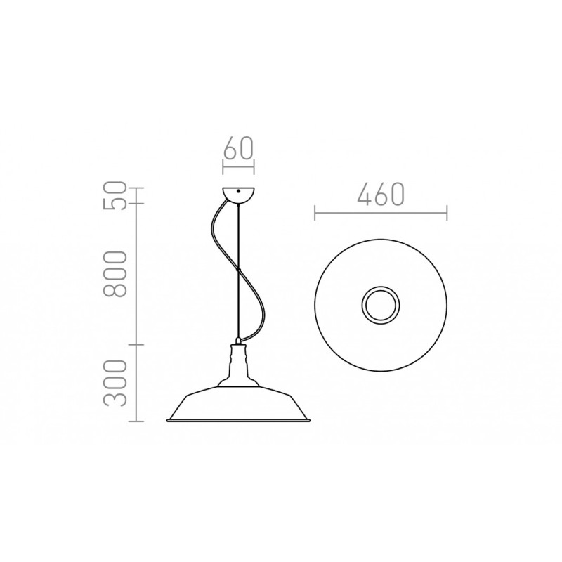 Lampe suspendue GOLDIE 46 blanc/blanc 230V LED E27 30W