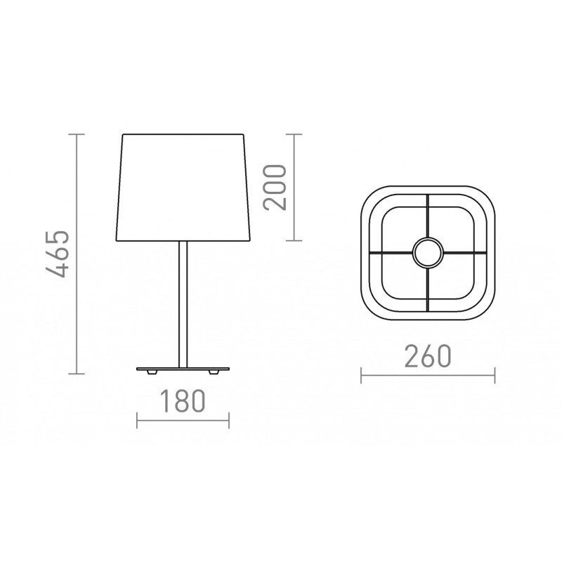 Lampe de table PERTH table noir/noir 230V LED E27 11W