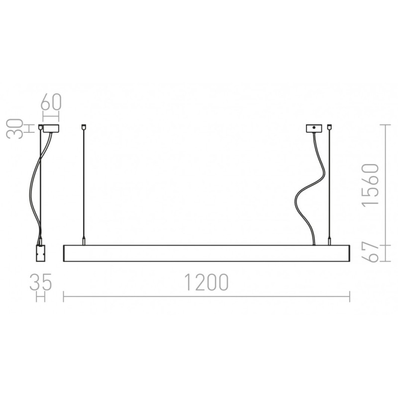 Suspension LED PESANTE 35 noir 230V LED 40W 3000K