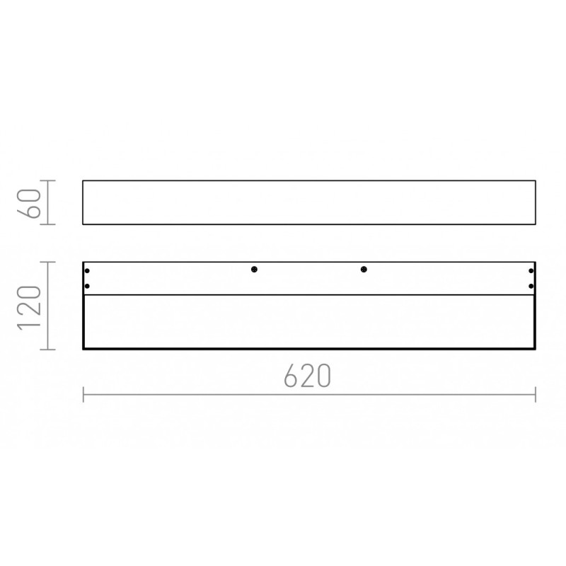 Applique LED murale PRIO LED 62 aluminium brossé 230V LED 33W 3000K