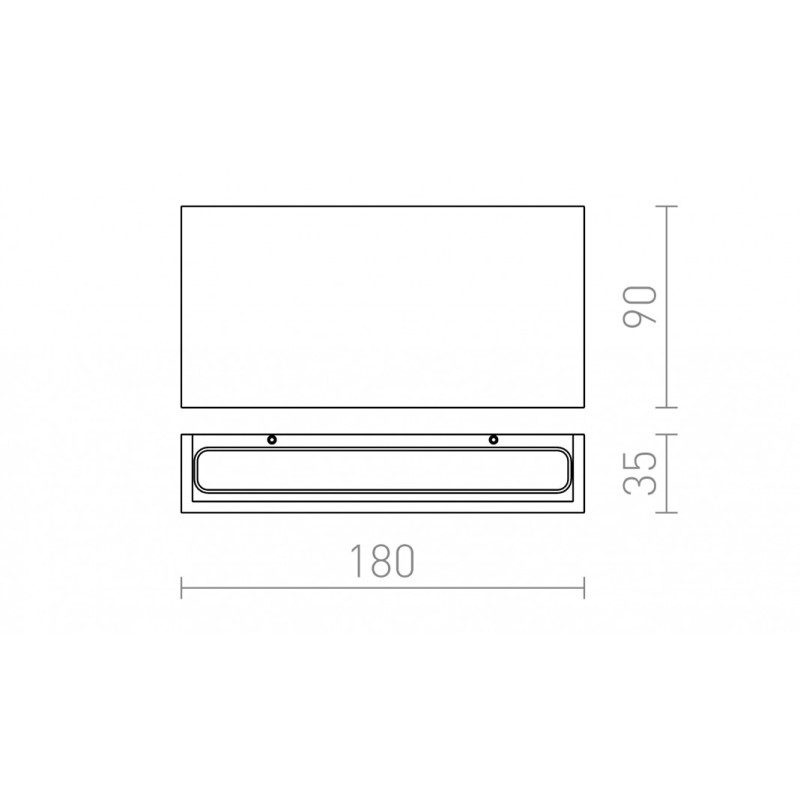 Applique LED murale TORINO noir 230V LED 2x5W IP54 3000K