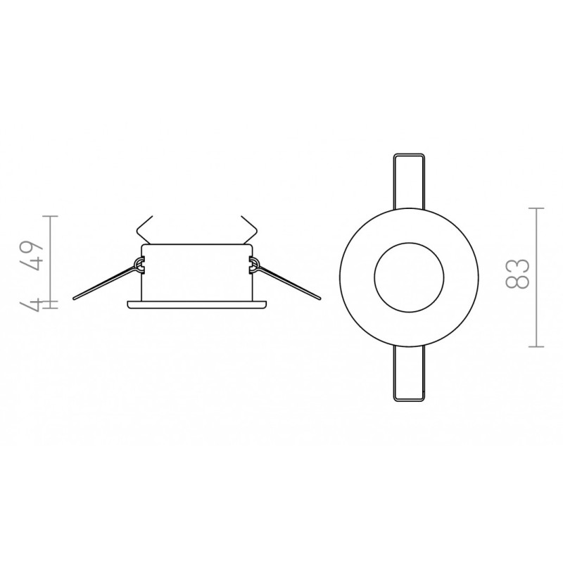 Spot SPLASH R encastrable nickel mat 230V GU10 50W IP65