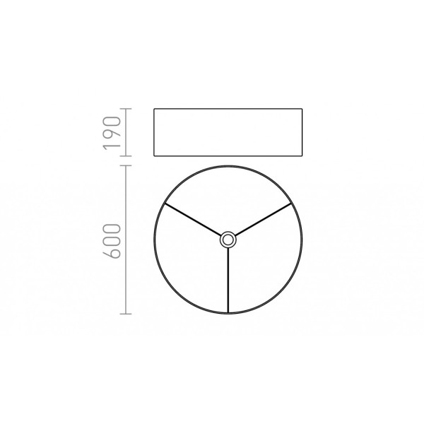 Abat-jour RON 60/19 Polycoton blanc/PVC blanc max. 23W