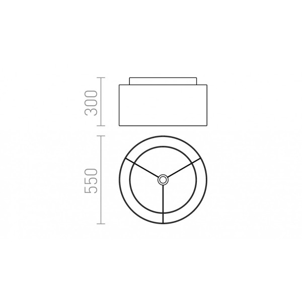 Abat-jour DOUBLE 55/30 Polycoton blanc/PVC blanc max. 23W